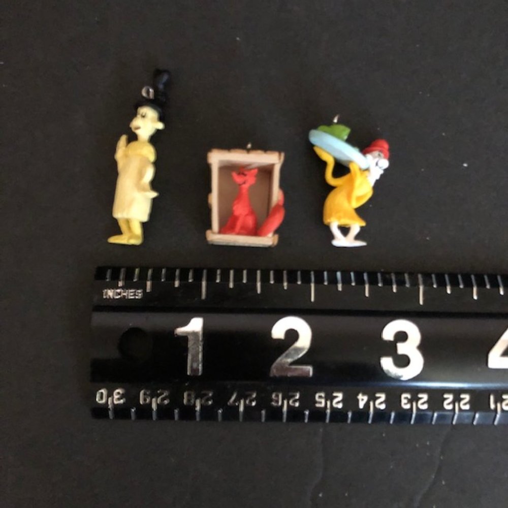 Dr. Seuss 2000 Hallmark Keepsake Ornament Green Eggs and Ham MiniSet of 3